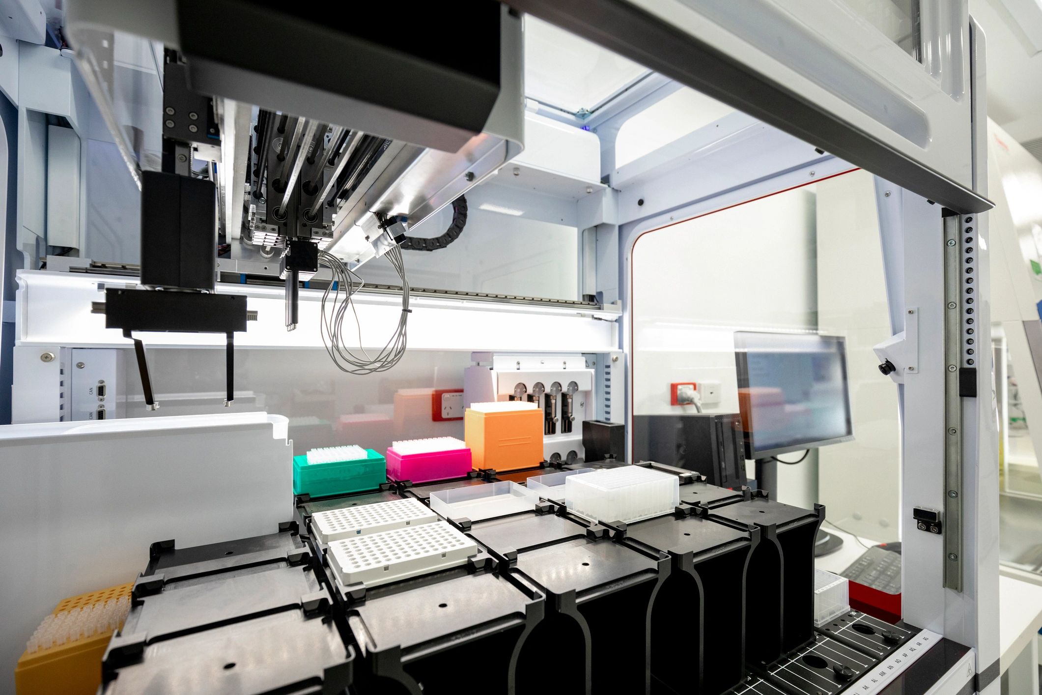 Genetics research lab equipment representing genetic testing