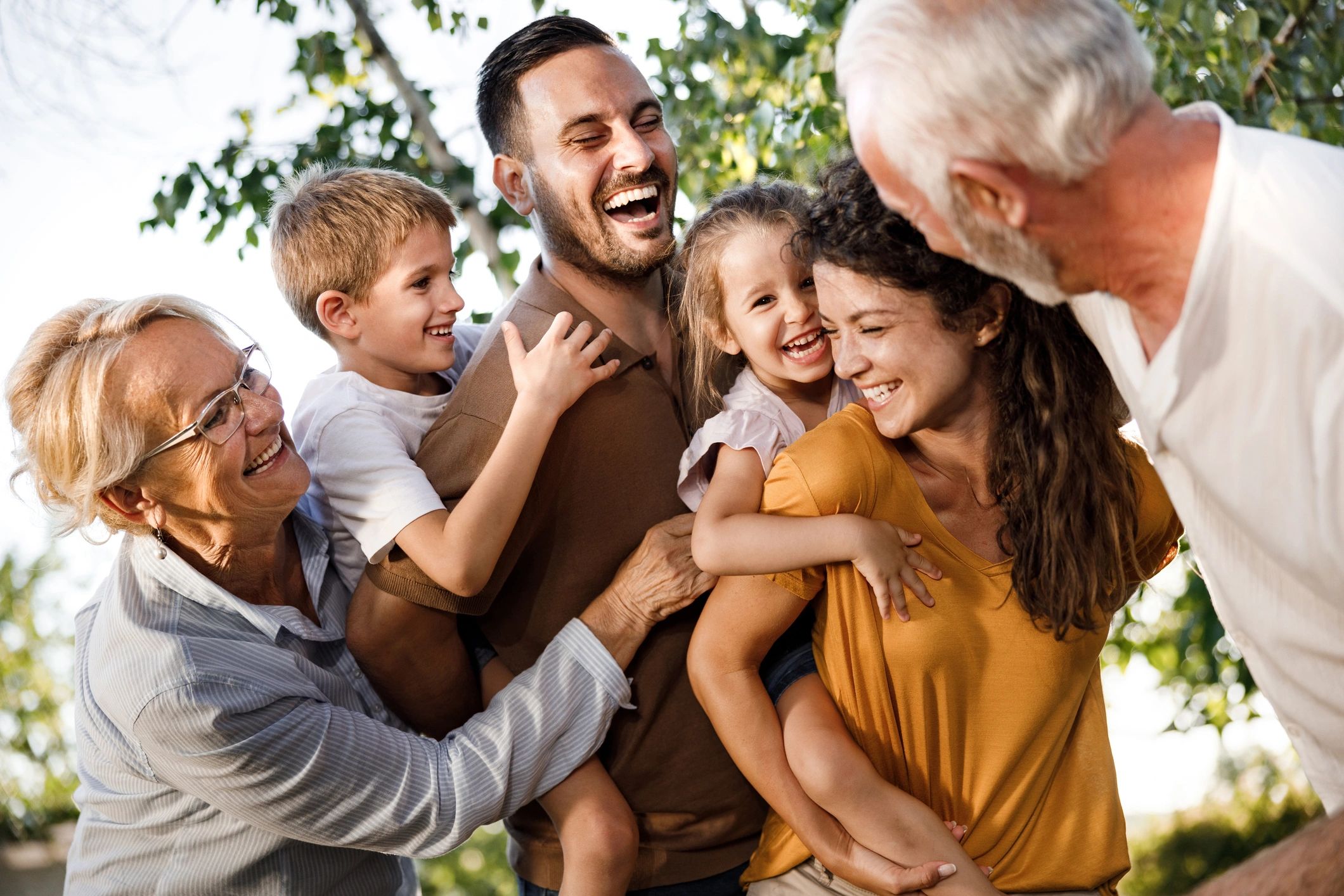 Family spending time together outdoors